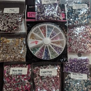 Bundle Assorted Rhinestones for Nail Art Crafts